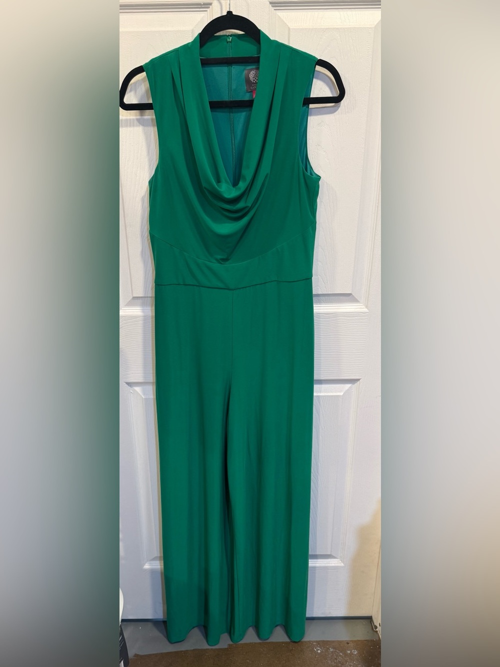 Vince Camuto Emerald Green Sleeveless Cowl Jumpsuit